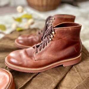 J. Crew Plain-Toe Boots Brown Grain
